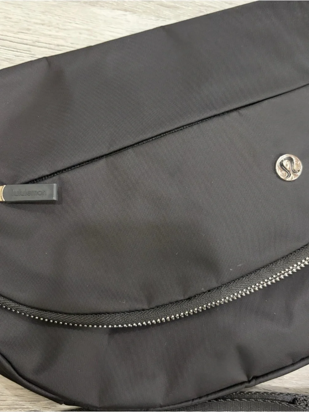 Lululemon athletica Black Crossbody Bag with Silver Hardware 5L
